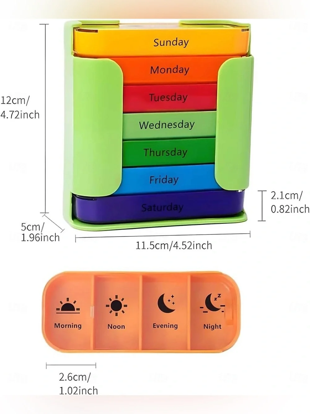 7-Day Large Capacity Portable Pill Organizer